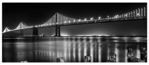 Kép - Fekete-fehér híd (120x50 cm)