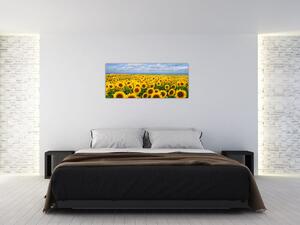 A napraforgó mező képe (120x50 cm)