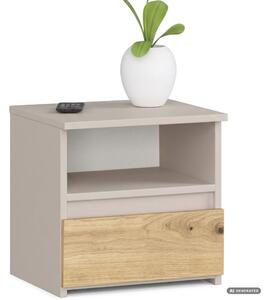 AKORD Furniture Factory CLP CL1 Éjjeliszekrény Laminált Kaszmír / Artisan Tölgy