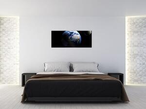 Föld és a Hold képe (120x50 cm)