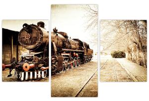 Kép - történelmi mozdony (90x60 cm)