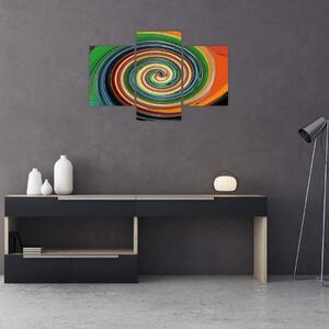 Absztrakt kép - színes spirál (90x60 cm)