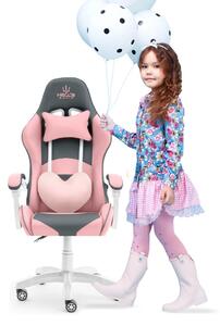Rainbow gyerek gamer szék szürke-rózsaszín