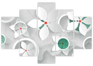 Virágos absztrakció képe (150x105 cm)