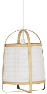IB Laursen Függő bambusz lámpa fehér szövet oldalakkal