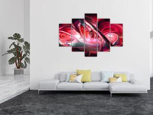 Piros fraktálos kép (150x105 cm)