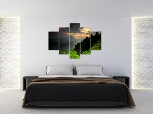 Kép - zöld hegyvidéki táj (150x105 cm)