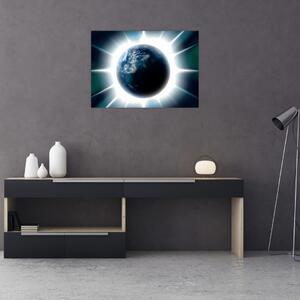 Egy besugárzott bolygó képe (70x50 cm)