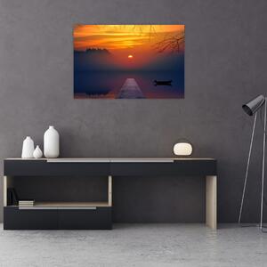 Híd képe naplementekor (90x60 cm)