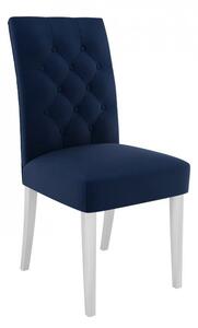 NOSSEN 6 kárpitozott konyhai szék - részben matt fehér / kék