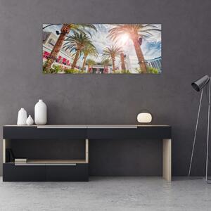 Kép - pálmafák úszómedencével (120x50 cm)
