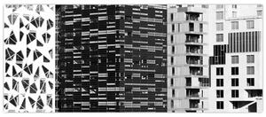 Fekete-fehér építészet képe (120x50 cm)