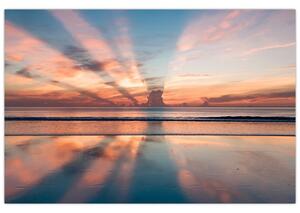 Nap sugarak képe Dayton Beach felett (90x60 cm)