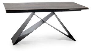 VIDOR 3 kinyitható étkezőasztal - 160x90, barna / matt fekete