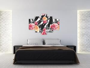 Virágzó rózsák képe (150x105 cm)
