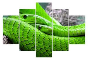 Zöld kígyók képe (150x105 cm)