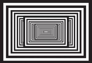 Fotótapéta - Fehér és fekete 3D-s alagút (152,5x104 cm)