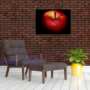Az alma képe és a fekete háttér (70x50 cm)