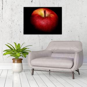 Az alma képe és a fekete háttér (70x50 cm)