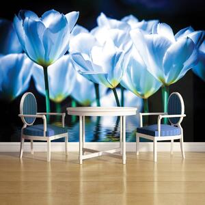 Fotótapéta - Virágok - kék árnyalat (152,5x104 cm)