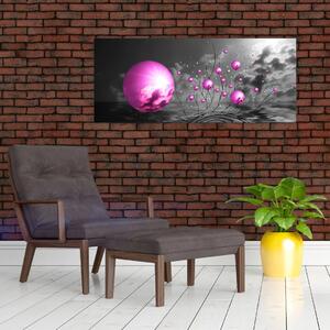 Rózsaszín gömbök képe (120x50 cm)