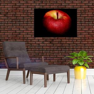 Az alma képe és a fekete háttér (90x60 cm)