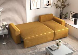 RADANA kényelmes kinyitható kanapé - sárga