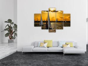 Jacht a naplementében képe (150x105 cm)
