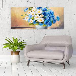 Festett kép egy váza virágról (120x50 cm)