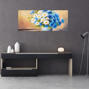 Festett kép egy váza virágról (120x50 cm)