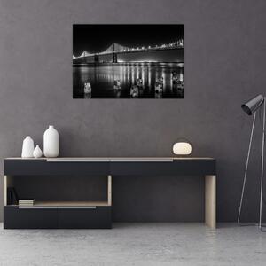 Kép - Fekete-fehér híd (90x60 cm)