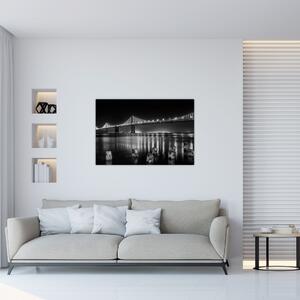 Kép - Fekete-fehér híd (90x60 cm)