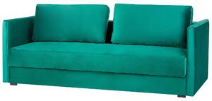 Zöld bársony kanapéágy EKSJO