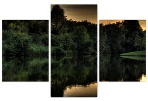 A tó képe az erdő mellett (90x60 cm)