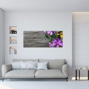 Kép - réti virágok (120x50 cm)