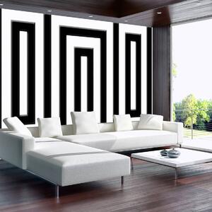 Fotótapéta - Fekete-fehér labirintus (152,5x104 cm)