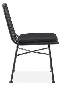Rattan kerti szék K401 - fekete