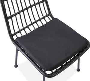 Rattan kerti szék K401 - fekete