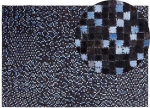 Barna és kék bőrszőnyeg 160 x 230 cm IKISU