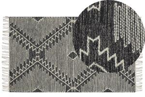 Fekete és fehér pamutszőnyeg 80 x 150 cm ARBAA