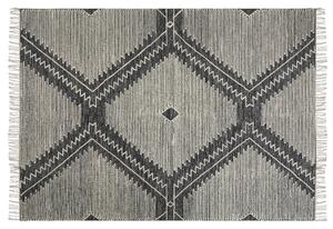 Fekete és fehér pamutszőnyeg 160 x 230 cm ARBAA