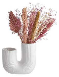 TUBE kerámia váza, fehér 22,5cm