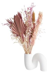 PIPE kerámia váza, fehér 16 cm