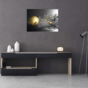 Okker gömbök képe (70x50 cm)