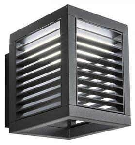 PIAZZO szögletes kültéri LED fali lámpa matt fekete IP54