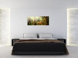 Kép egy szarvas az erdőben (120x50 cm)