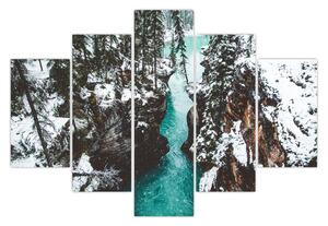 Kép - hegyi folyó télen (150x105 cm)