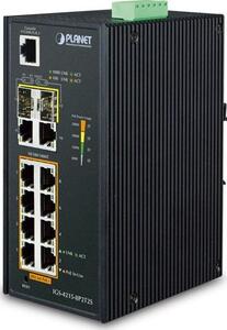 PLANET IGS-4215-8P2T2S hálózati kapcsoló Vezérelt L2/L4 Gigabit Ethernet (10/100/1000) Ethernet-áramellátás (PoE) támogatása Kék, Ezüst