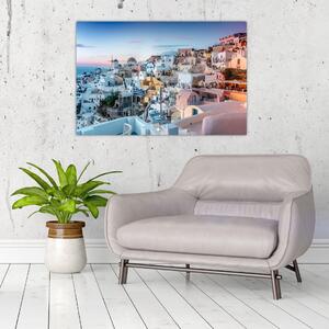 Kép - Alkonyat Santoriniban (90x60 cm)