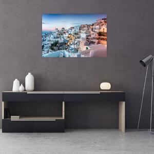 Kép - Alkonyat Santoriniban (90x60 cm)